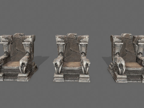 Old throne 3Dモデル