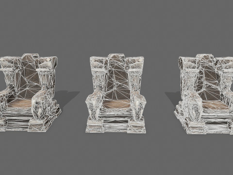 Old throne 3Dモデル