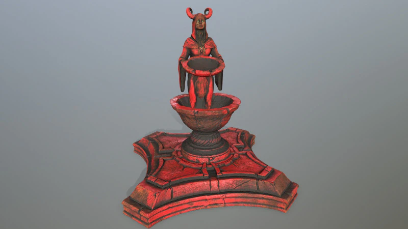 Angel fountain 3D Model .c4d .max .obj .3ds .fbx .stl .blend