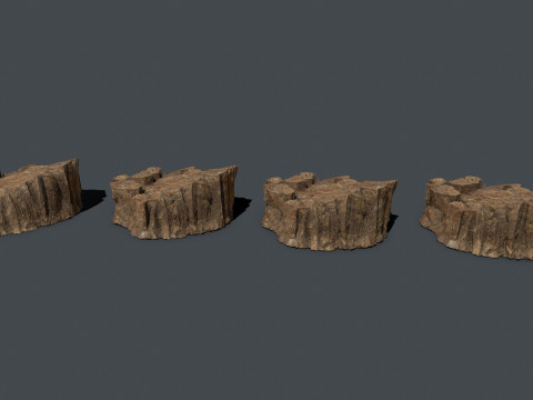Desert rocks 3D मॉडल