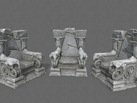 Old throne 3D Model