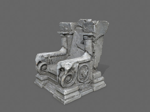 Old throne 3D Modell