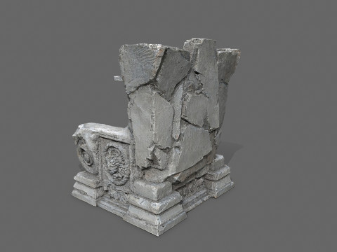 Old throne 3D Modell