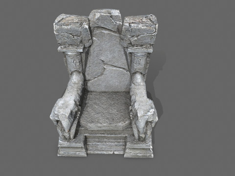 Old throne 3D Modell