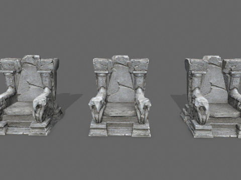 Old throne 3D Modell