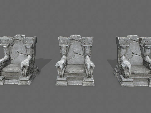 Old throne 3D Model