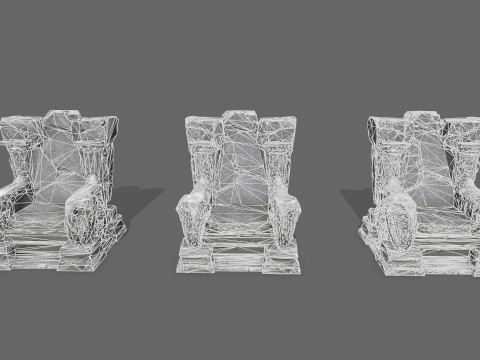 Old throne 3D Modell