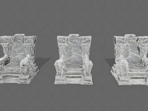Old throne 3D Model