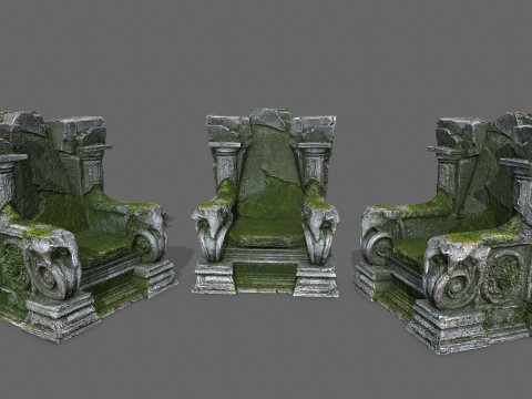 Old throne 3D मॉडल
