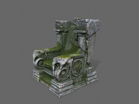 Old throne 3D मॉडल