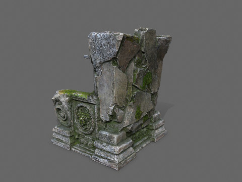 Old throne 3D मॉडल
