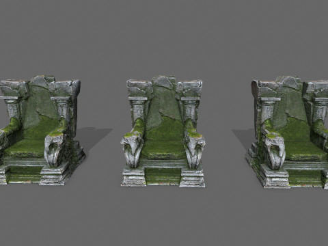 Old throne 3D मॉडल
