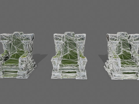 Old throne 3D मॉडल