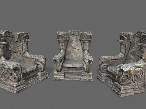 Old throne 3D Модель