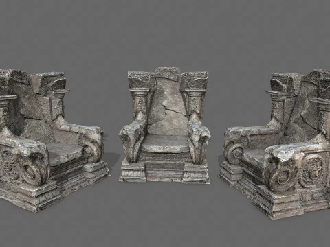 Old throne 3D Model