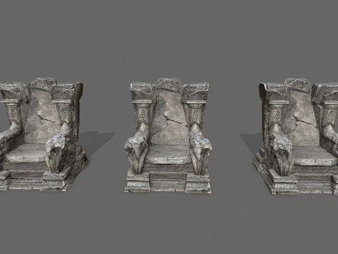 Old throne 3D Модель