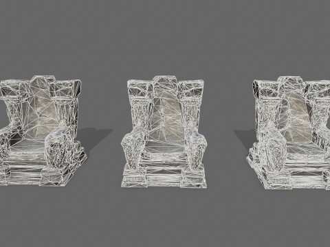 Old throne 3D Модель