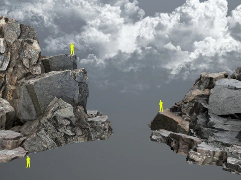 절벽 바위 3D 모델