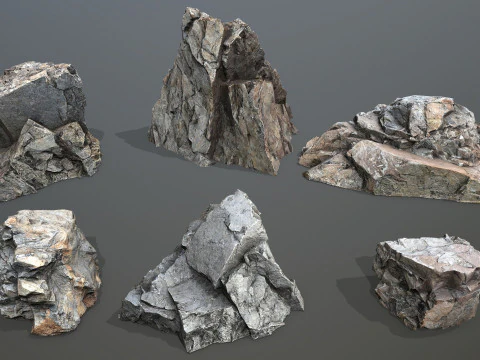 Cliff rocks 3D Model