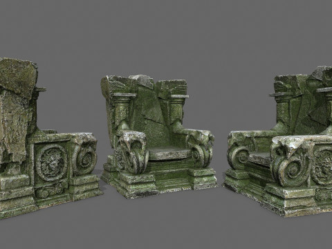 Old throne 3D 模型