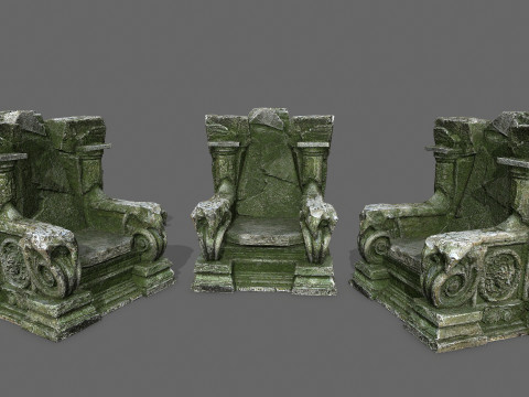 Old throne 3D Модель