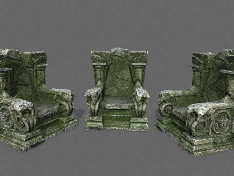 Oude troon 3D Model