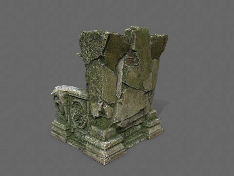 Oude troon 3D Model