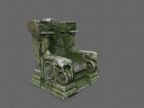 Oude troon 3D Model