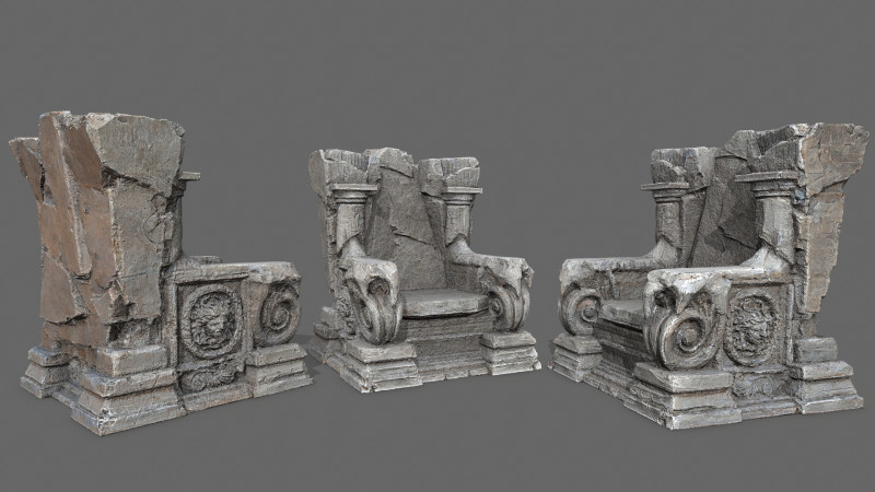 Old throne Modèle 3D .c4d .max .obj .3ds .fbx .stl .blend
