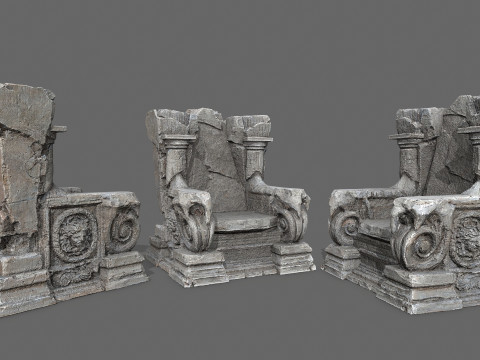 Old throne 3D 模型