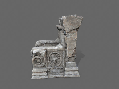 Old throne Modèle 3D
