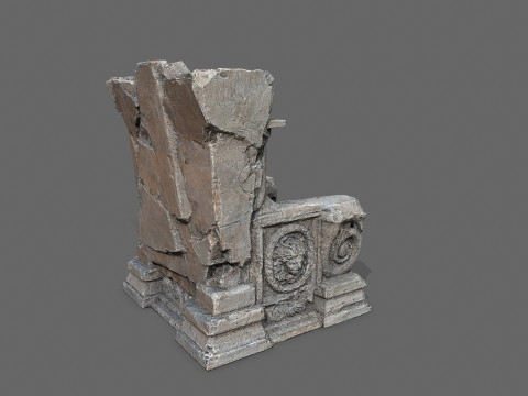 Old throne Modèle 3D