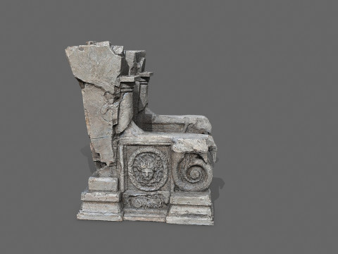 Old throne Modèle 3D