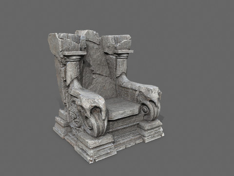 Old throne Modèle 3D