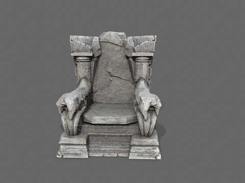 Old throne Modèle 3D