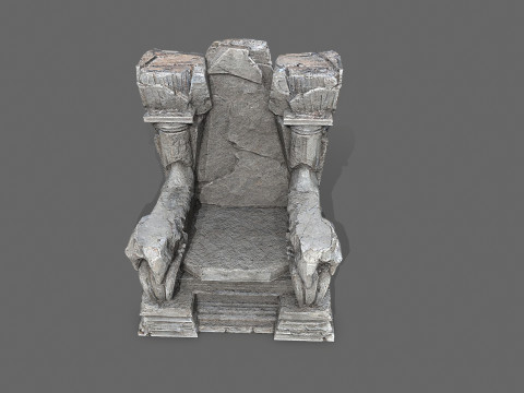 Old throne Modèle 3D