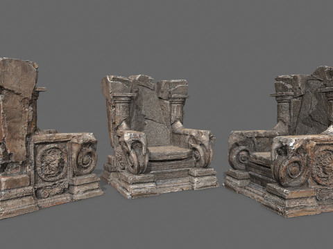Old throne 3D 模型