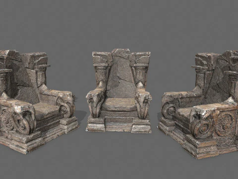 Old throne 3D Model