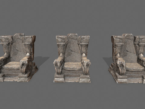 Old throne 3D Model