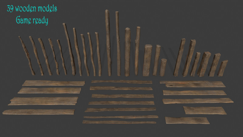 Wooden models 3D 模型 .c4d .max .obj .3ds .fbx .stl .blend