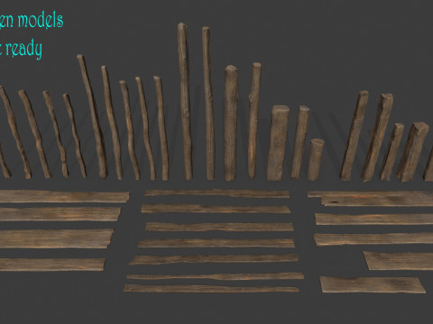 Wooden models Modelo 3D