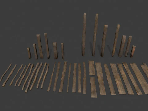 Wooden models 3D Model