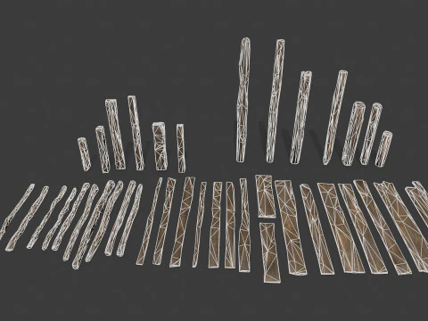Wooden models 3D Model