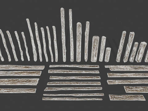 Wooden models 3D Model