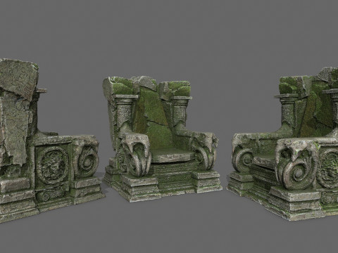 Old throne 3D Model