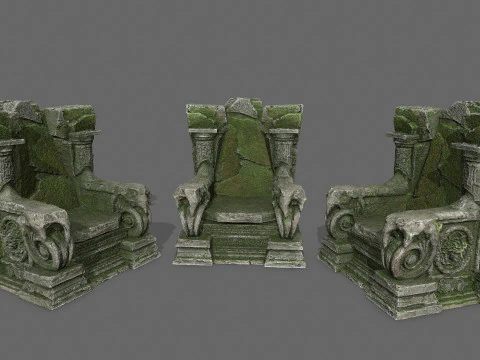 Oude troon 3D Model