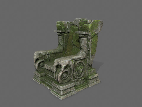Old throne 3D 모델