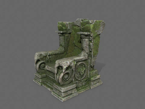 Oude troon 3D Model