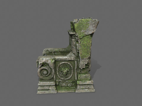 Old throne 3D 모델