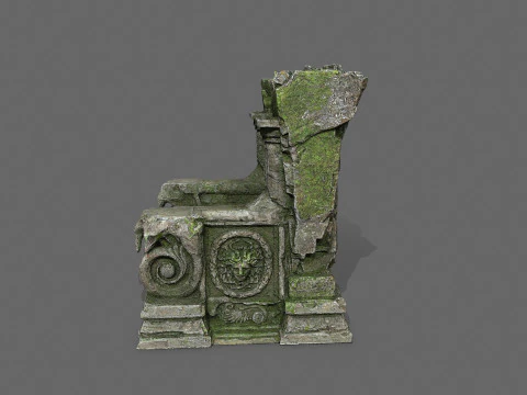 Oude troon 3D Model